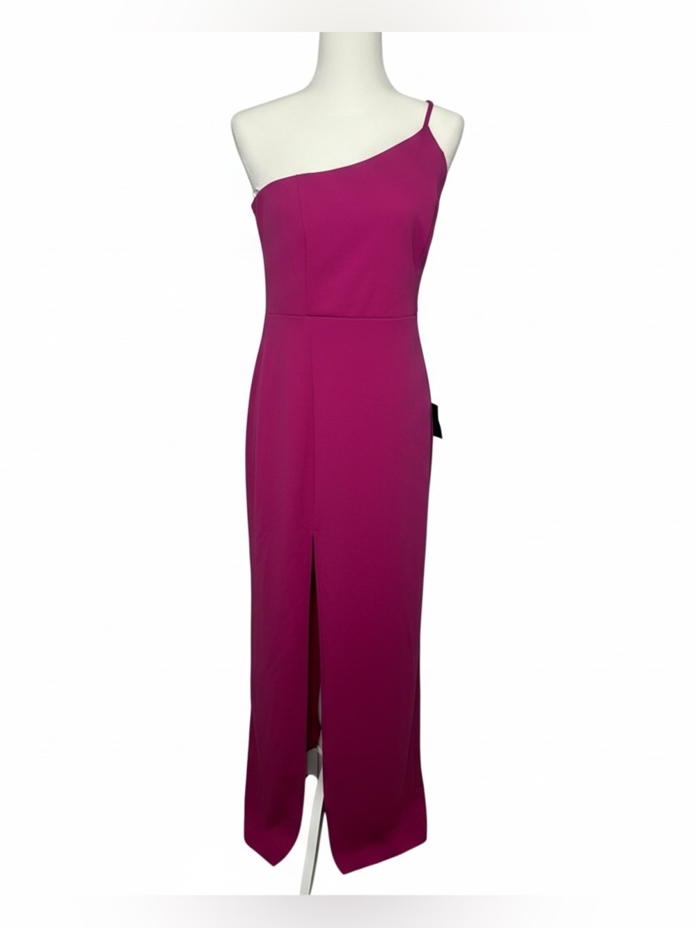 Lulu's One-Shoulder Fuchsia Evening Gown Sz Large